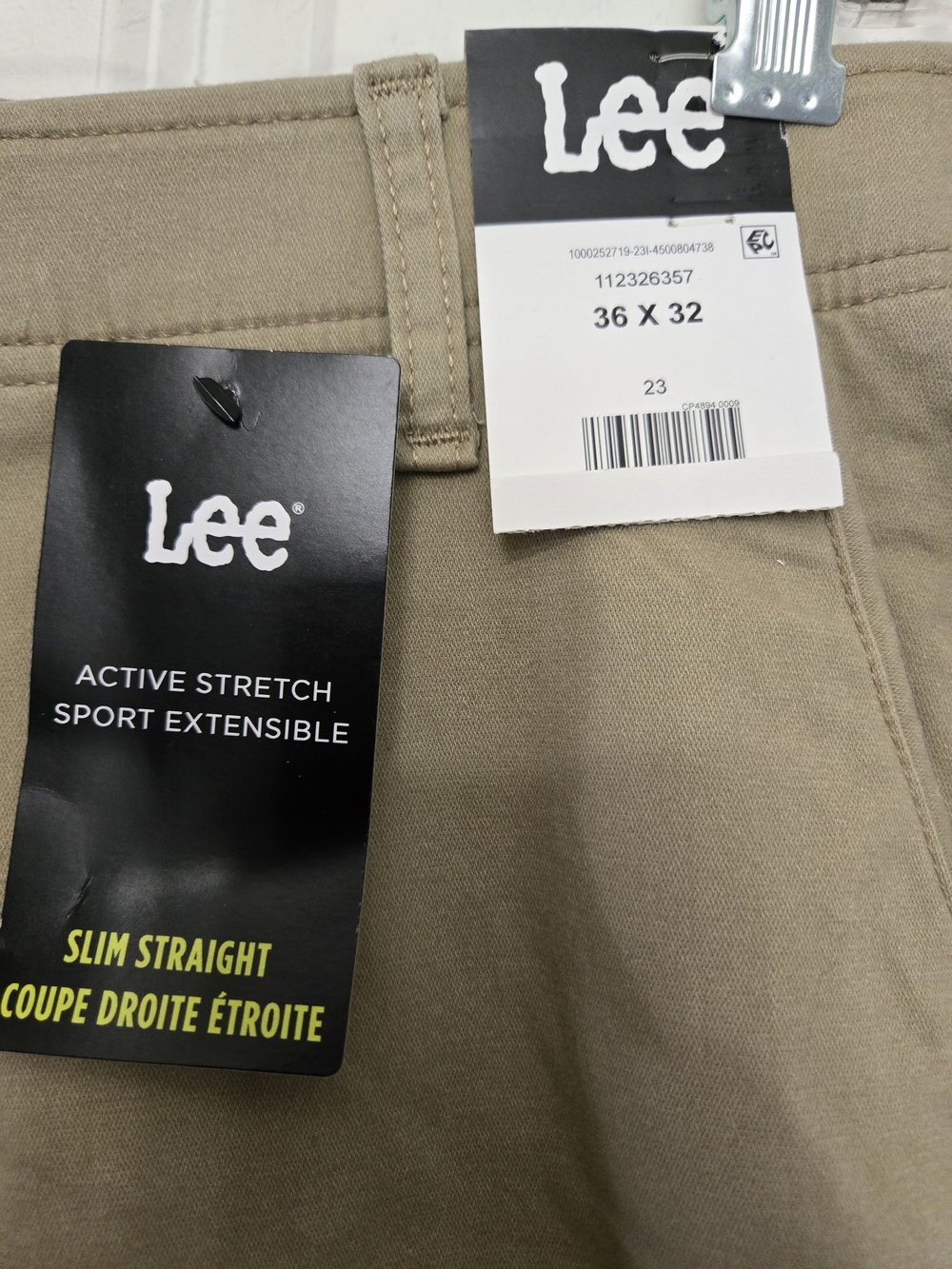 Lee Slim NWT Straight Khaki Pants - Tan W36x L32
